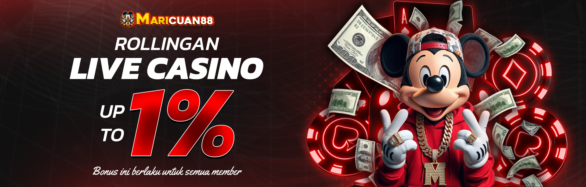 ROLLINGAN LIVECASINO 1%