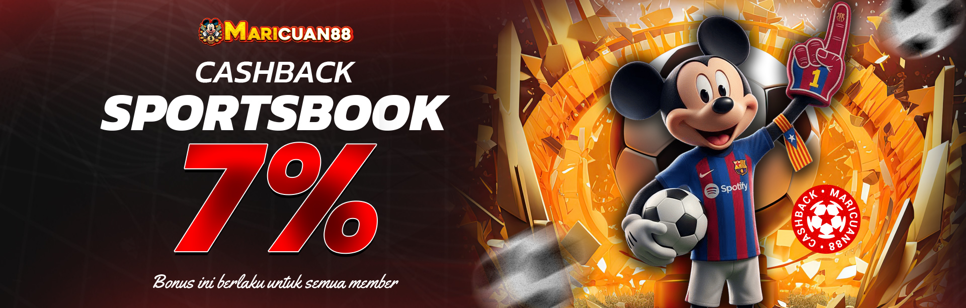 CASHBACK SPORTBOOK 7%